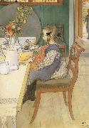 Carl Larsson A Late-Riser-s Miserable Breakfast oil painting